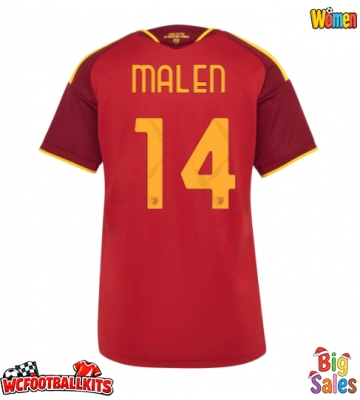 AS Roma Donyell Malen #14 Replica Home Stadium Shirt for Women 2026-27 Short Sleeve